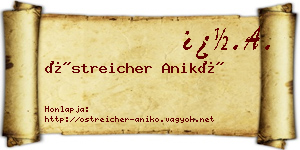 Östreicher Anikó névjegykártya